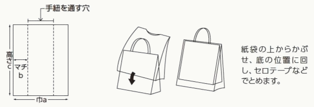 紙袋用雨カバー（レイニーポリ）の規格